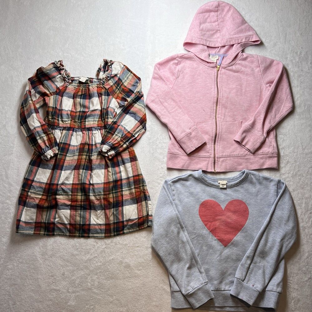 Lot of J Crew Kids Crewcuts Girls Dress Hoodie Jacket Sweatshirt Size S(6-7)